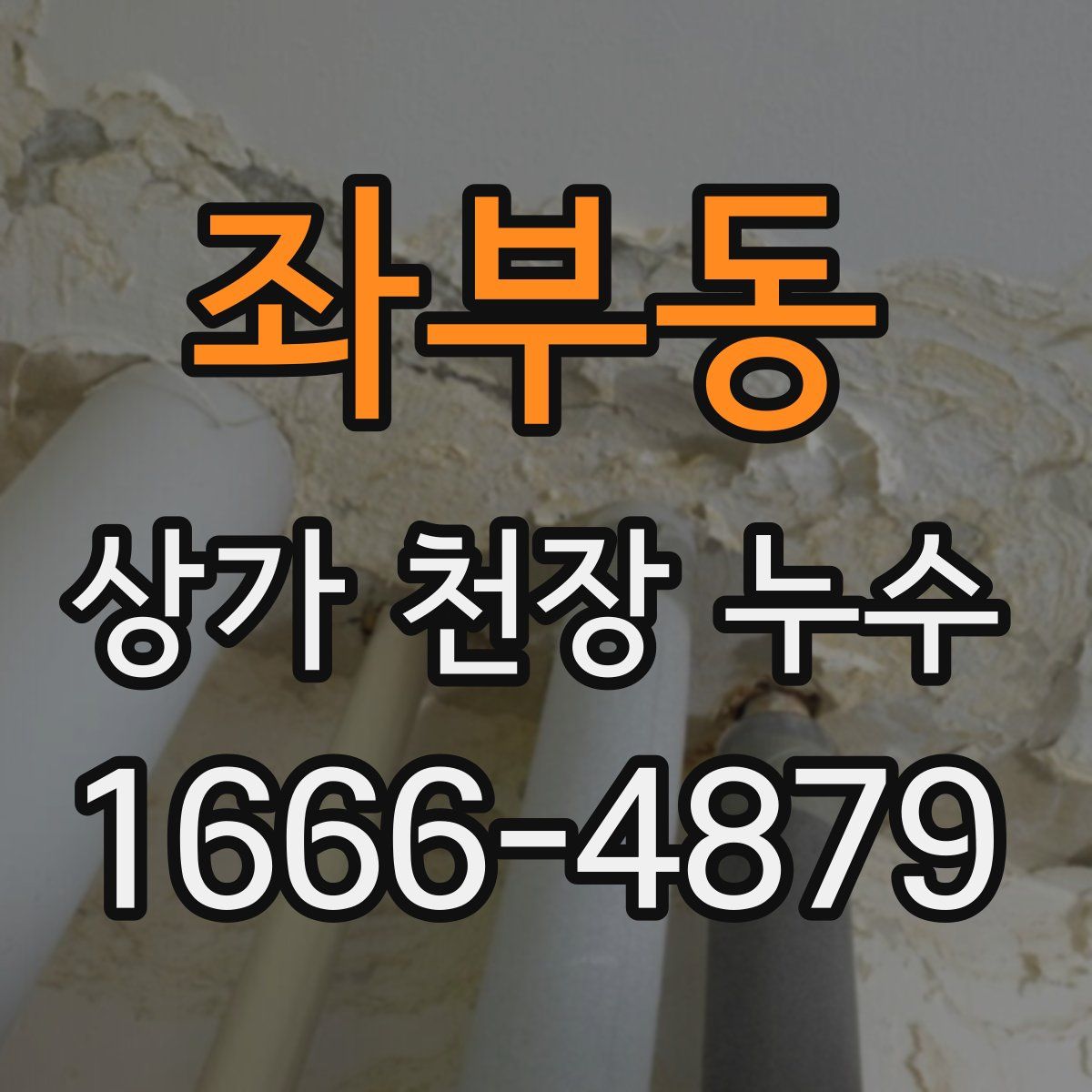 좌부동 상가 천장 누수