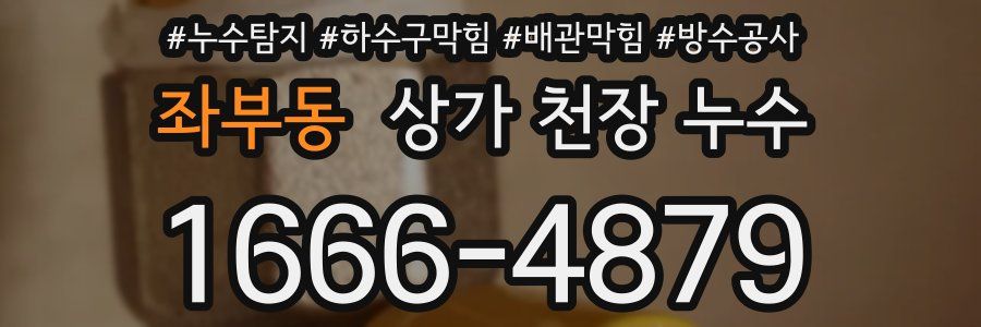 좌부동 상가 천장 누수