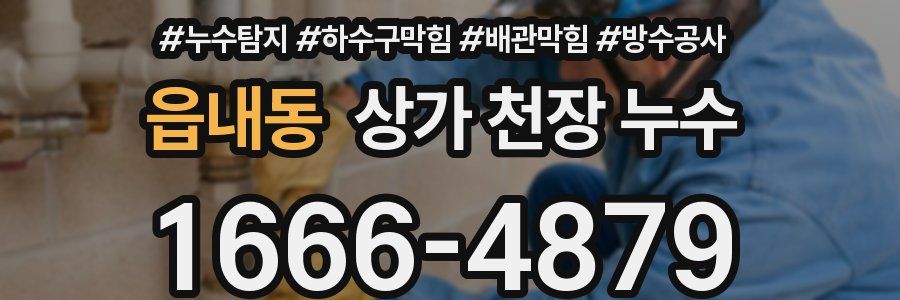 읍내동 상가 천장 누수