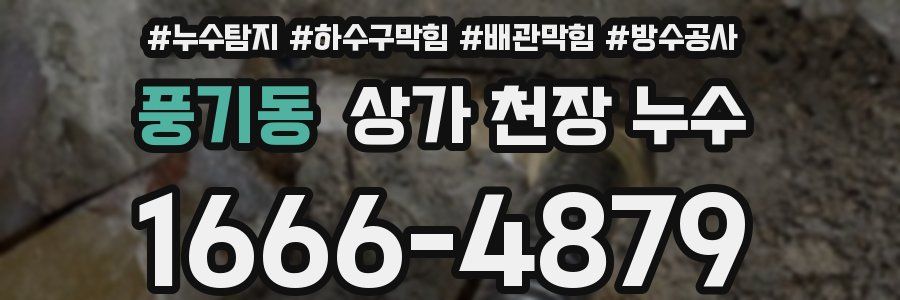 풍기동 상가 천장 누수