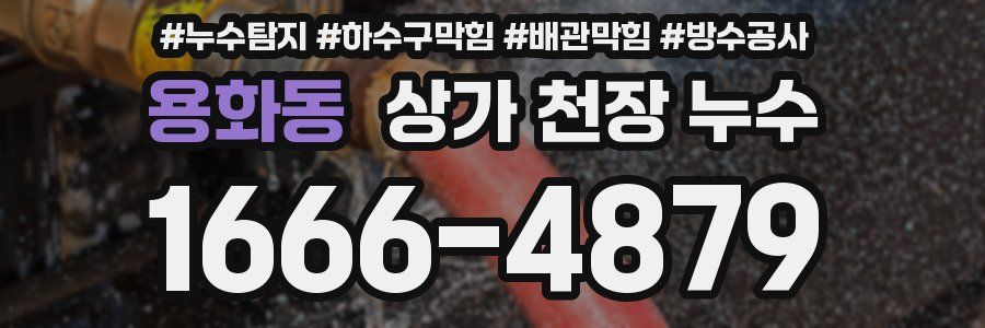 용화동 상가 천장 누수
