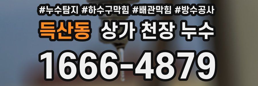 득산동 상가 천장 누수