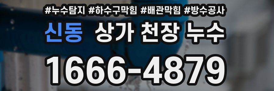 신동 상가 천장 누수