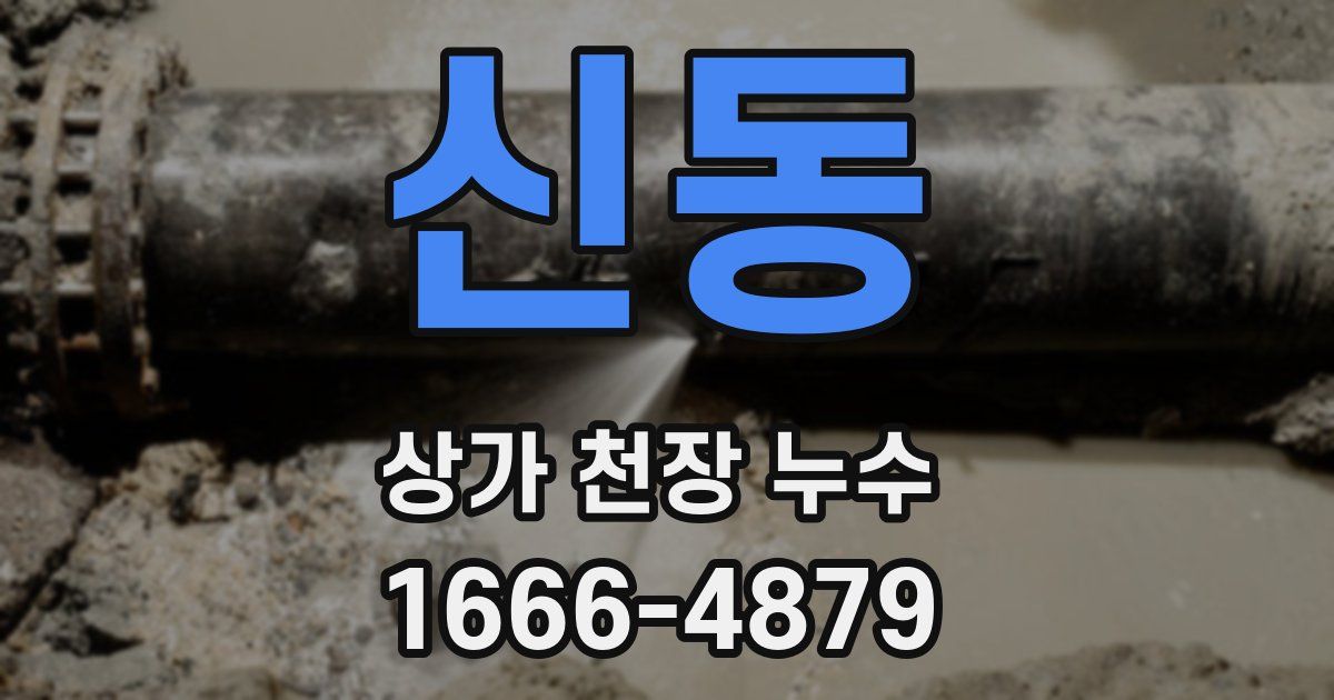 신동 상가 천장 누수