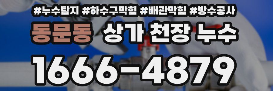 동문동 상가 천장 누수
