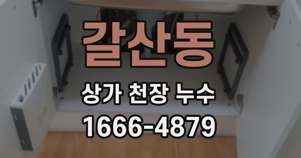 갈산동 상가 천장 누수