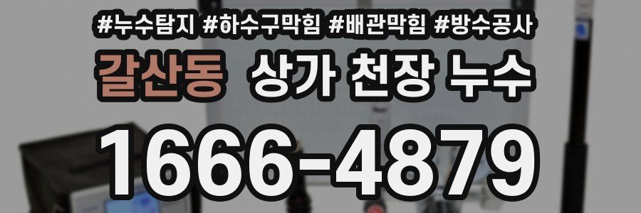 갈산동 상가 천장 누수