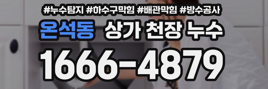 온석동 상가 천장 누수