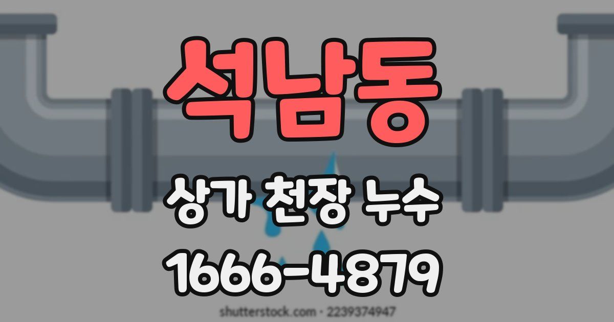 석남동 상가 천장 누수