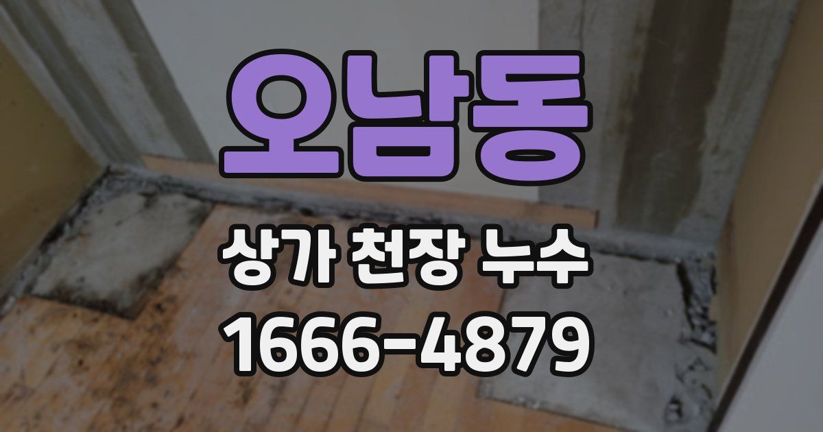 오남동 상가 천장 누수