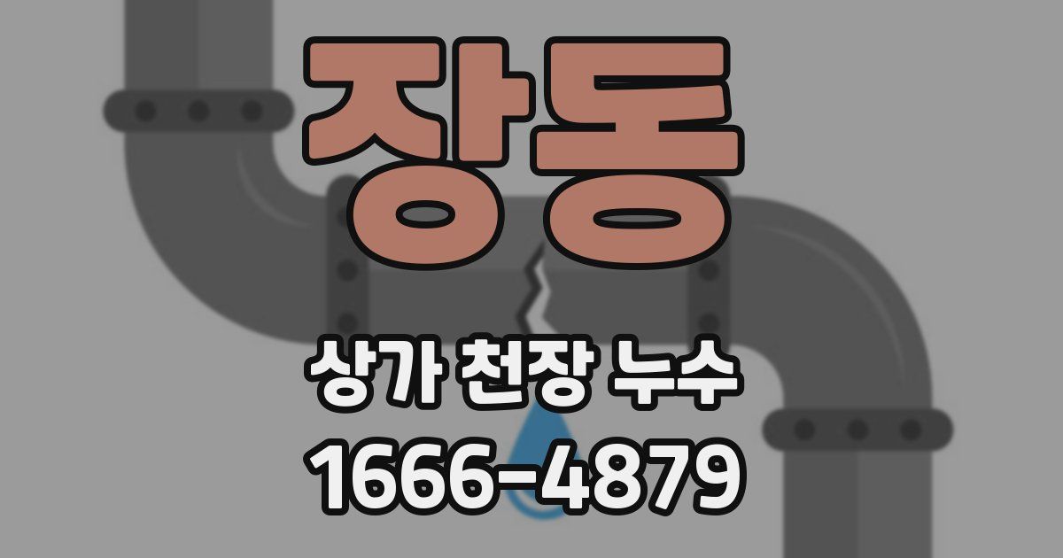 장동 상가 천장 누수