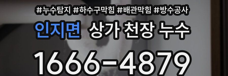 인지면 상가 천장 누수