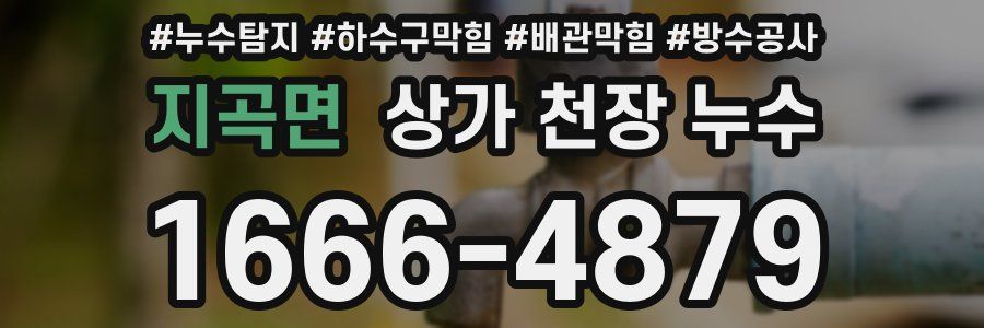 지곡면 상가 천장 누수