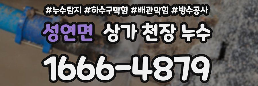 성연면 상가 천장 누수