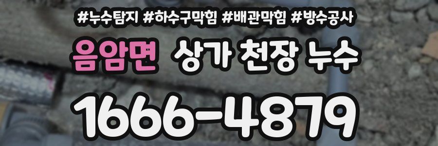 음암면 상가 천장 누수