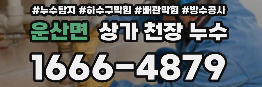 운산면 상가 천장 누수