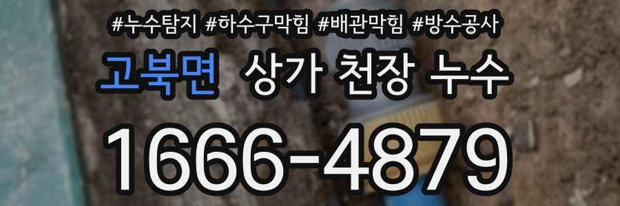 고북면 상가 천장 누수