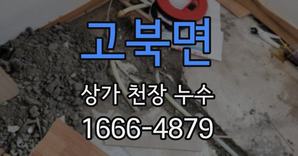 고북면 상가 천장 누수