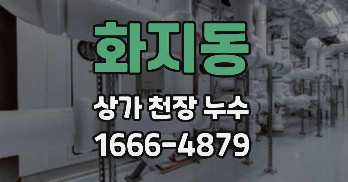 화지동 상가 천장 누수