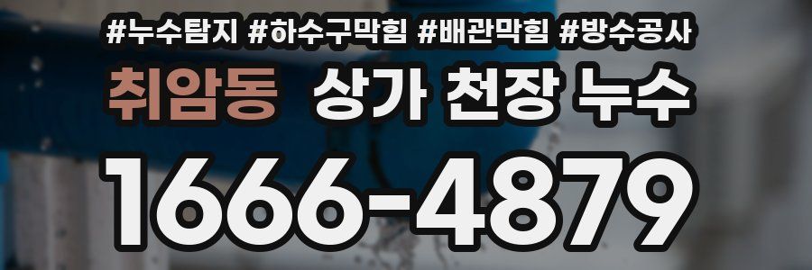 취암동 상가 천장 누수