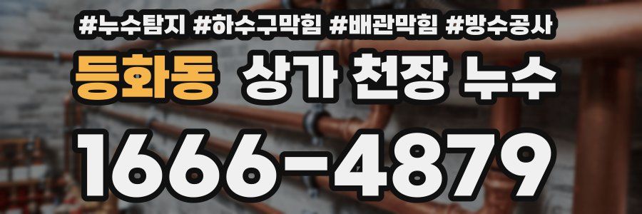 등화동 상가 천장 누수