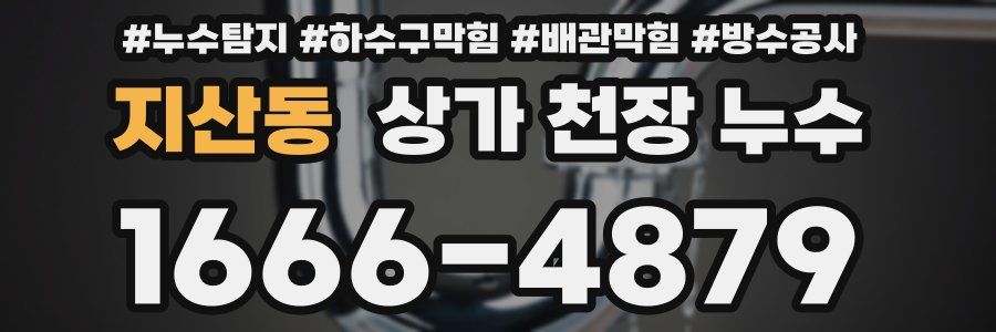 지산동 상가 천장 누수