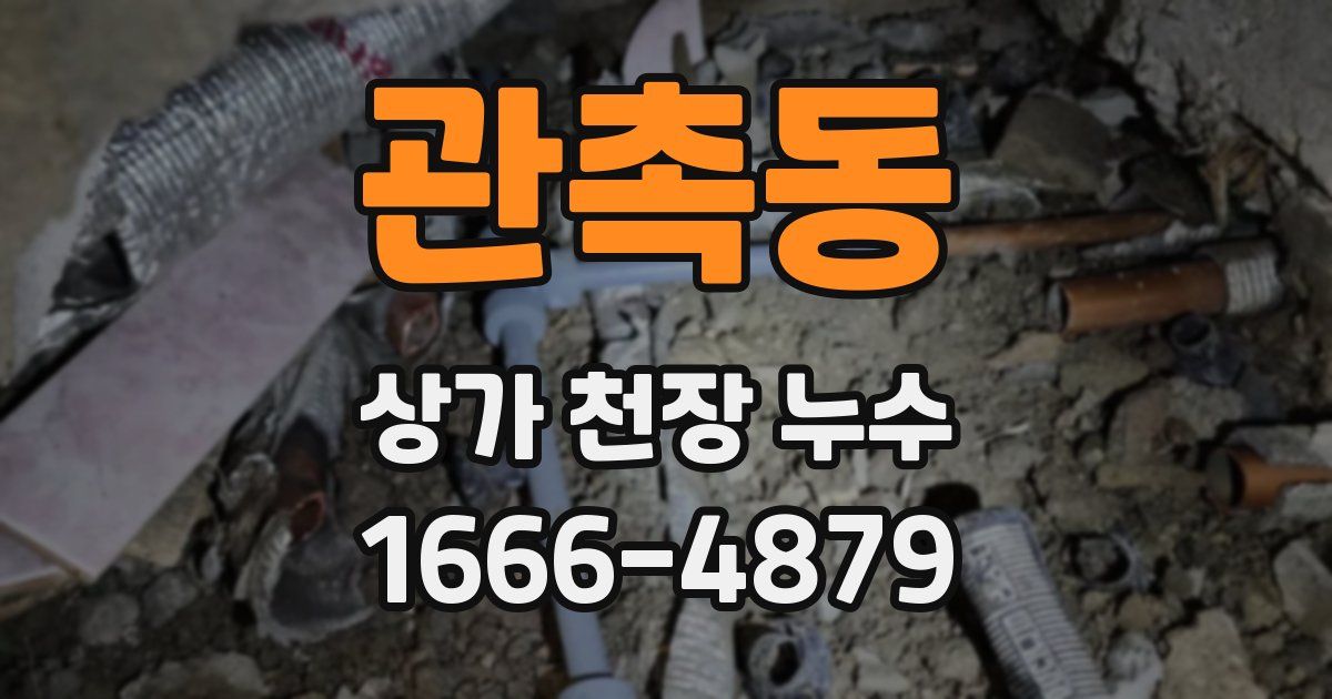 관촉동 상가 천장 누수