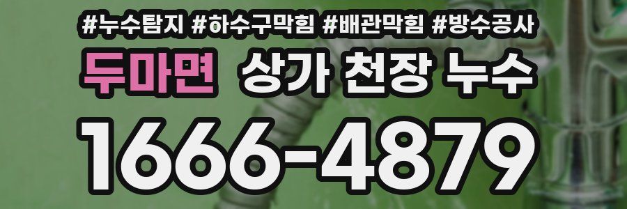 두마면 상가 천장 누수