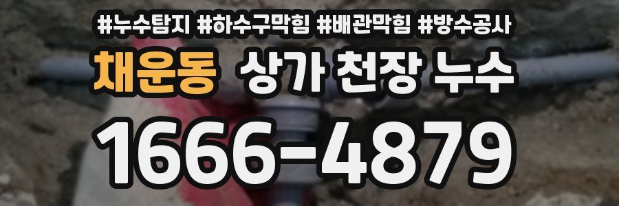 채운동 상가 천장 누수