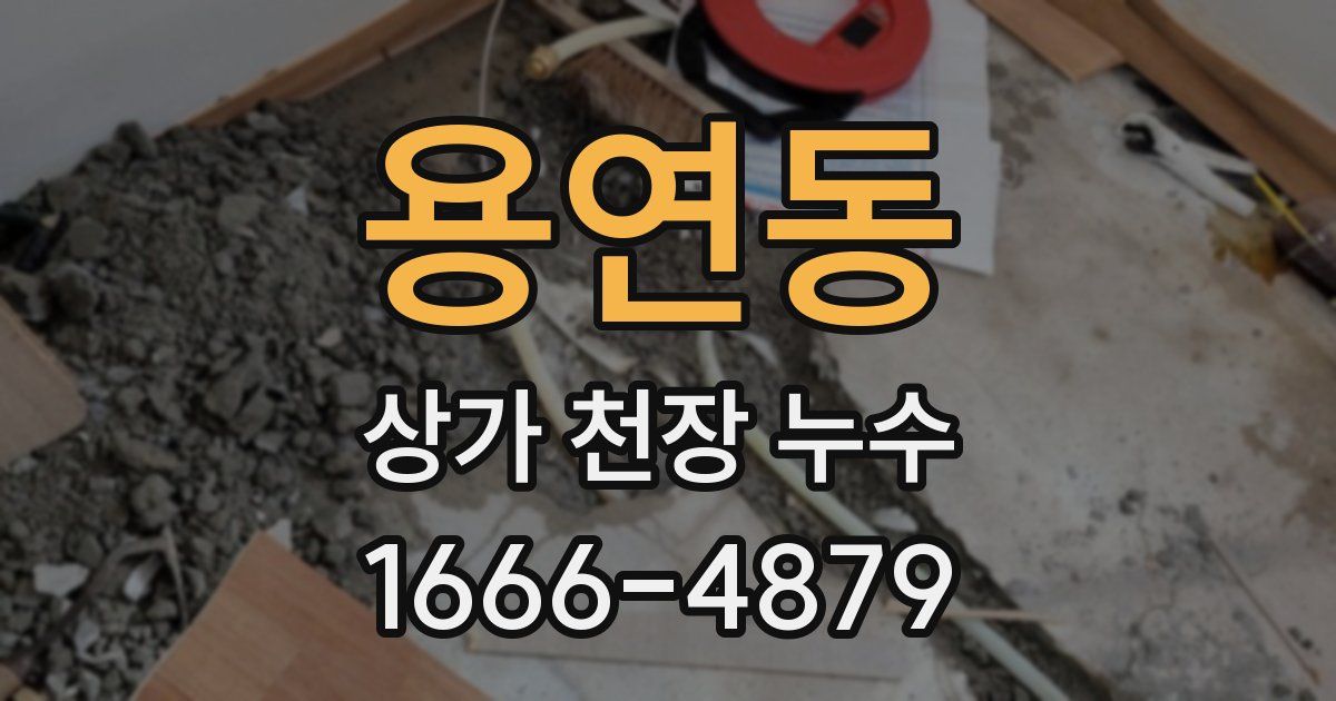 용연동 상가 천장 누수