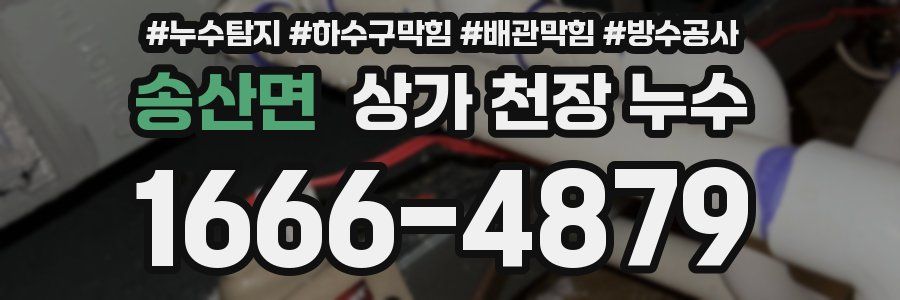 송산면 상가 천장 누수
