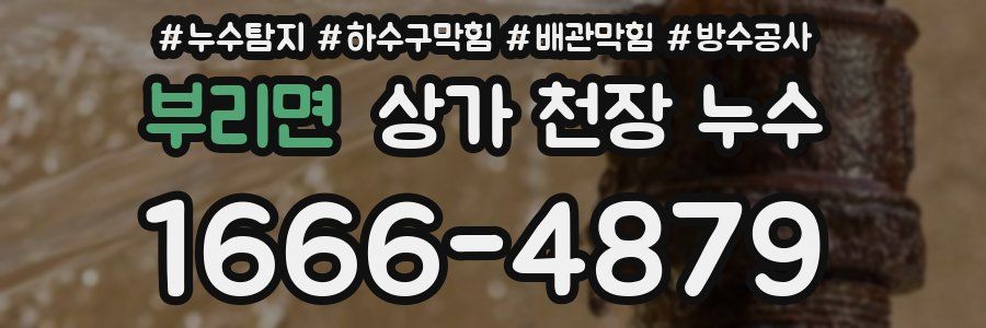 부리면 상가 천장 누수
