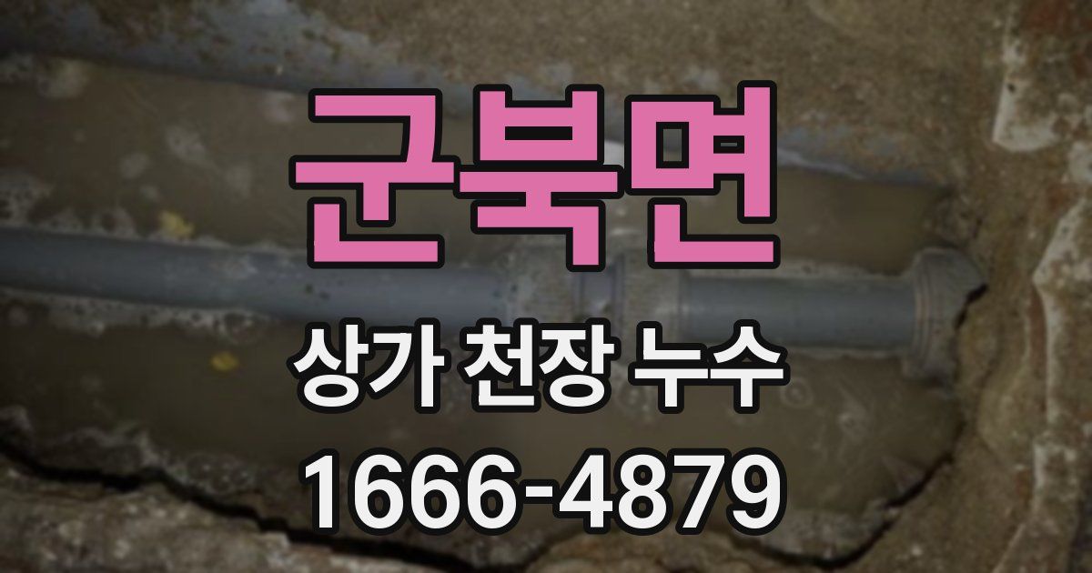 군북면 상가 천장 누수