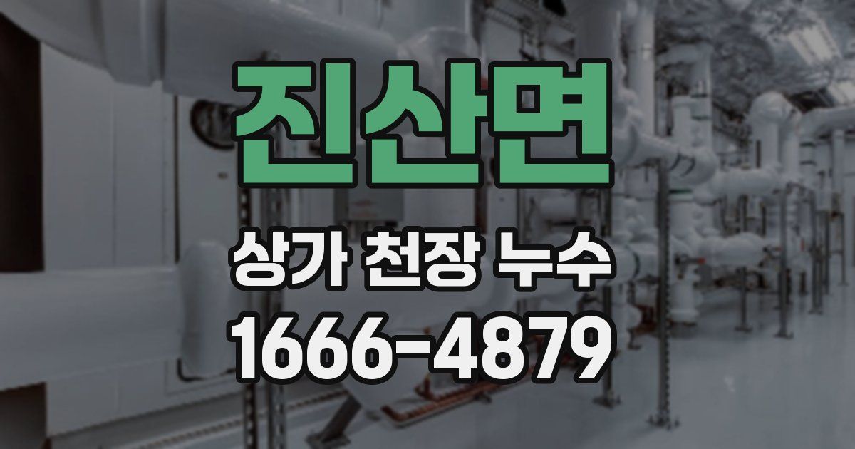 진산면 상가 천장 누수
