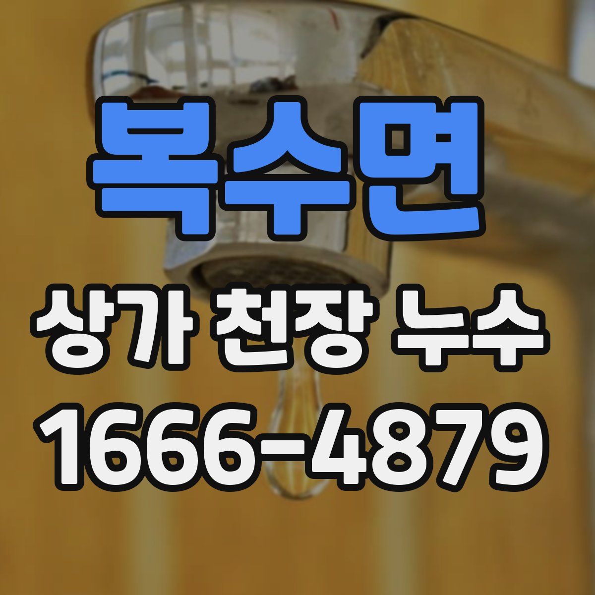 복수면 상가 천장 누수