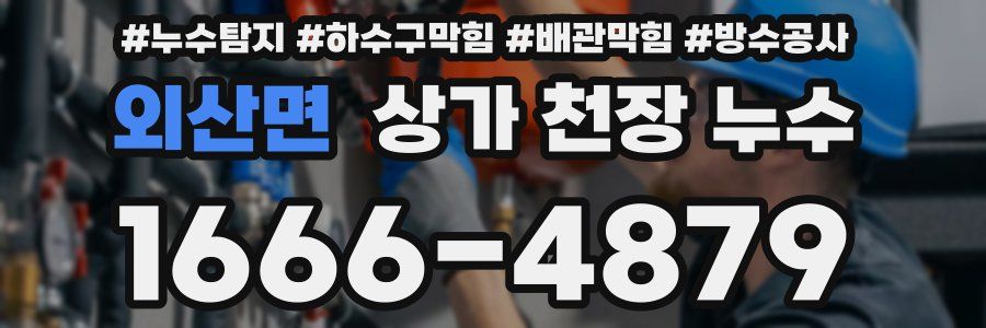 외산면 상가 천장 누수