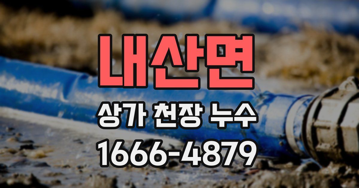 내산면 상가 천장 누수