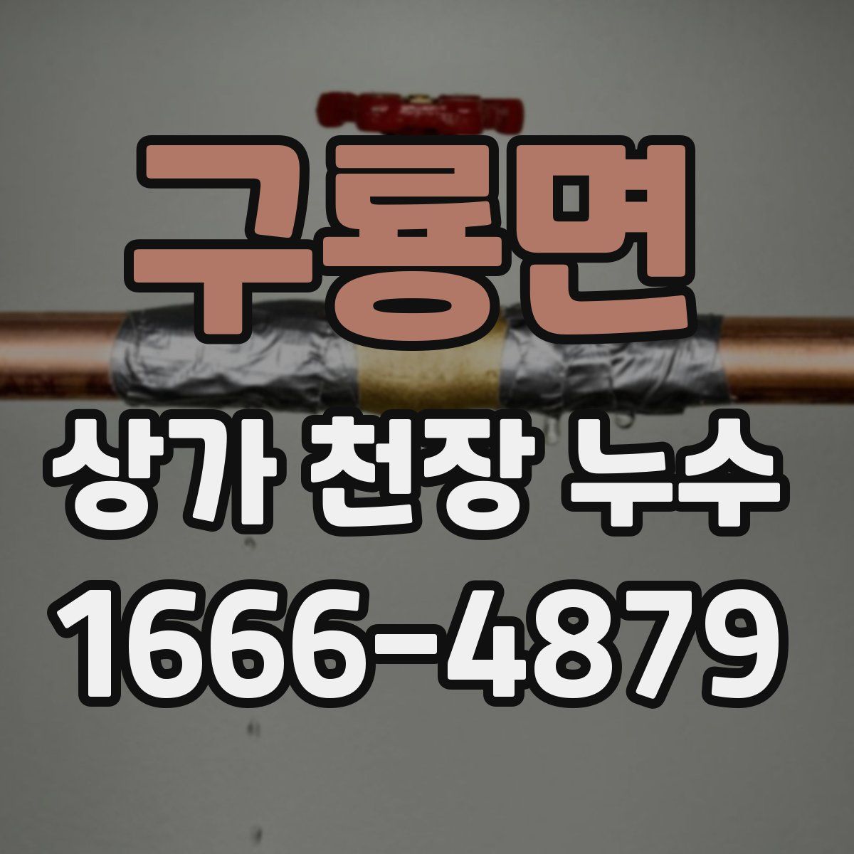 구룡면 상가 천장 누수