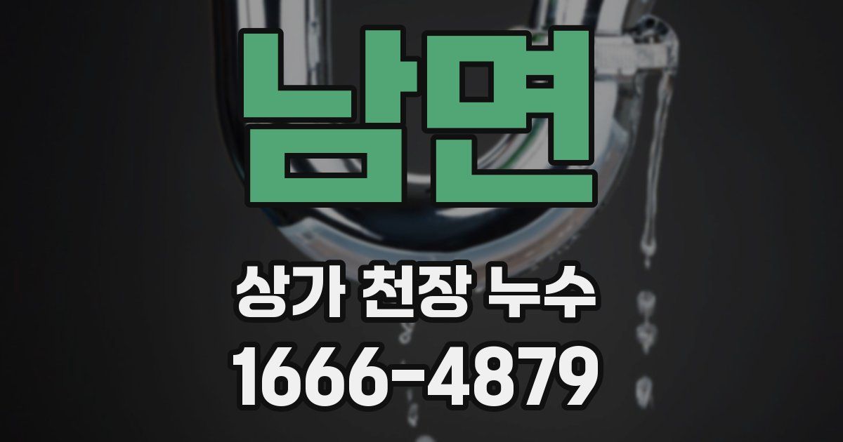 남면 상가 천장 누수