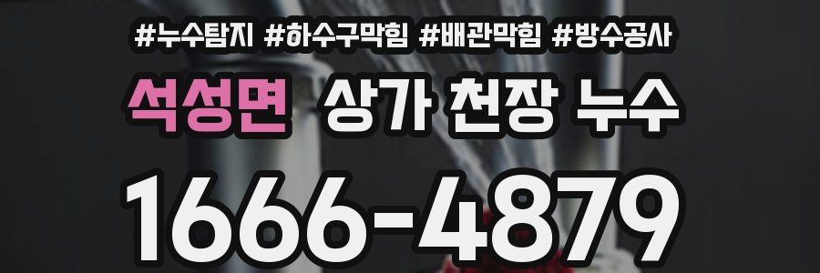 석성면 상가 천장 누수