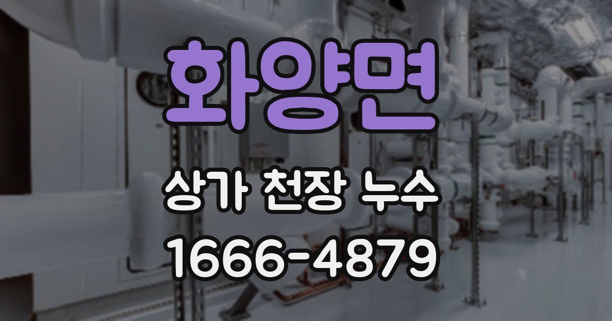 화양면 상가 천장 누수