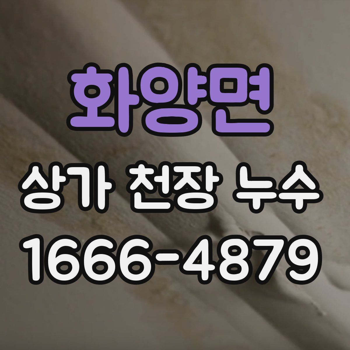 화양면 상가 천장 누수