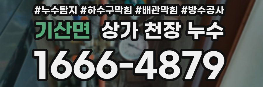 기산면 상가 천장 누수