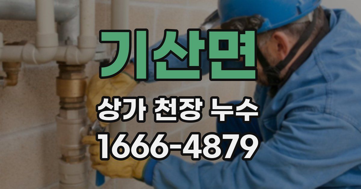 기산면 상가 천장 누수