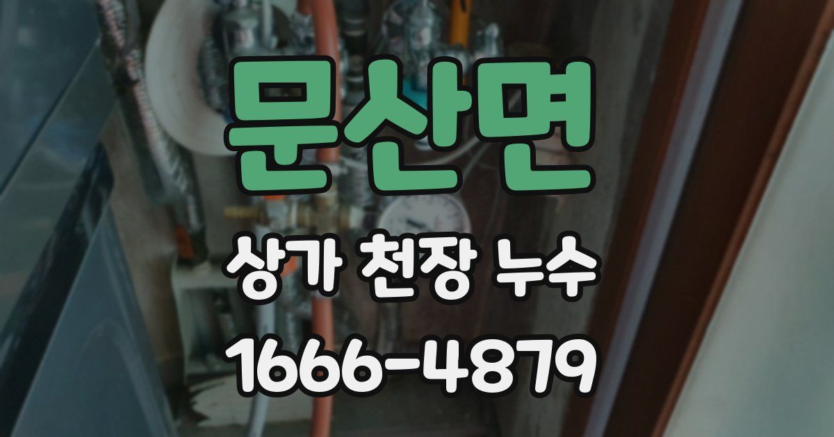 문산면 상가 천장 누수
