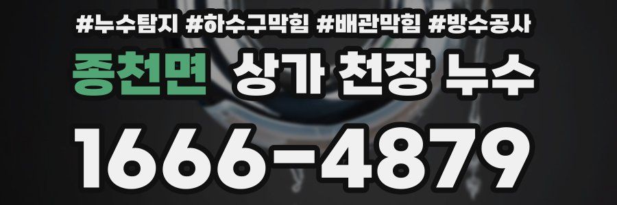 종천면 상가 천장 누수