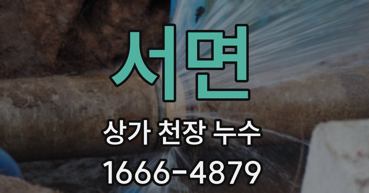 서면 상가 천장 누수