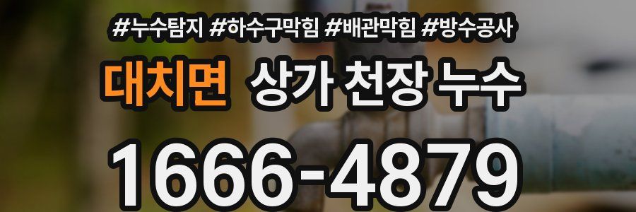 대치면 상가 천장 누수