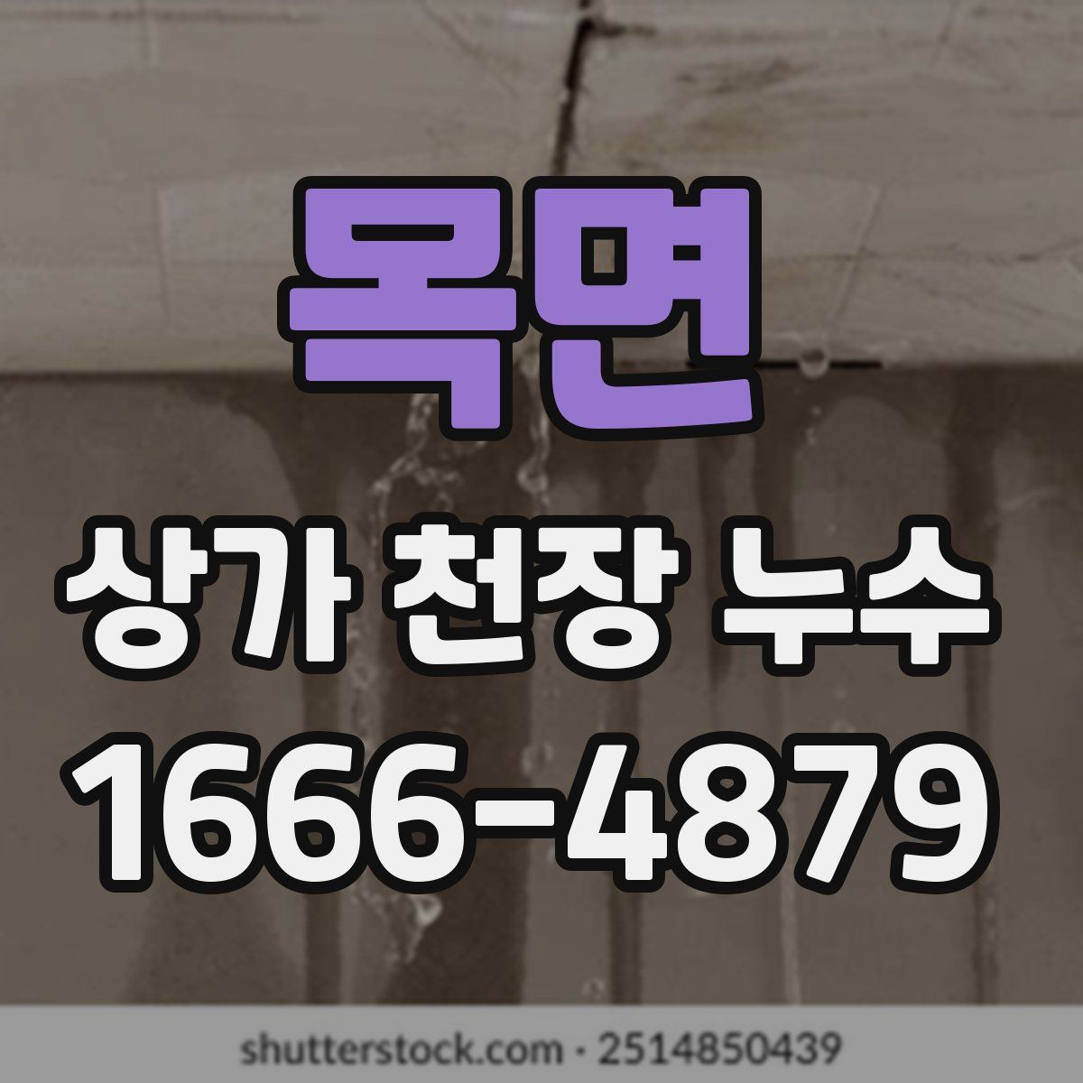 목면 상가 천장 누수