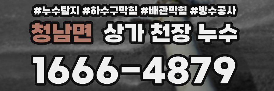 청남면 상가 천장 누수